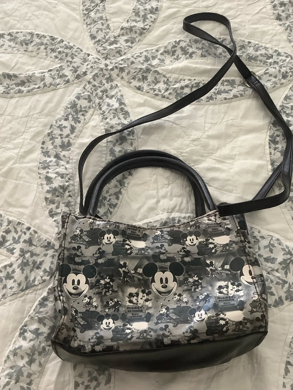 Disney Black and Cream Mickey Mouse Satchel